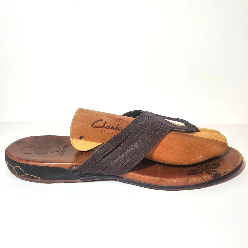 Merrell Thong Sandal Lidia Mahogany Women's Size 10 Leather J46304 Slip-on